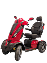 Afbeelding in Gallery-weergave laden, De zijkant van de King Cobra scootmobiel met een rode kleur

