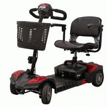Afbeelding in Gallery-weergave laden, De Drive scout opvouwbare scootmobiel in een rode kleur, makkelijk mee te nemen 
